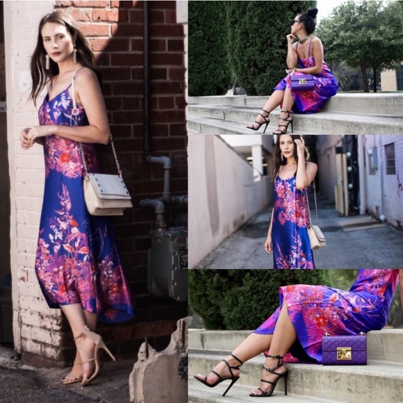 Banana Republic Dresses & Skirts - Banana Republic Midi Slip Dress floral straps New